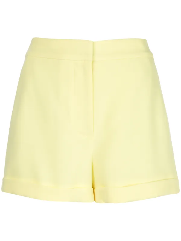 yellow high waisted shorts