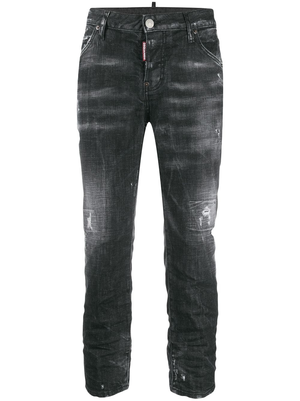 фото Dsquared2 джинсы средней посадки с эффектом потертости