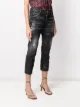 Dsquared2 distressed effect mid rise jeans