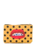 Seletti dotted-print make-up bag - Yellow