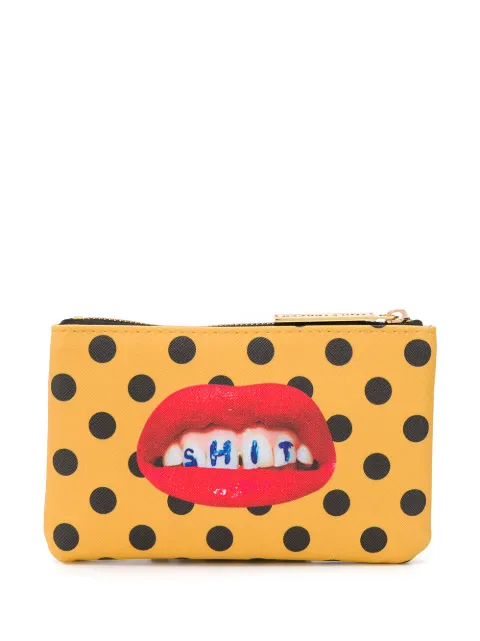 Seletti dotted-print make-up bag