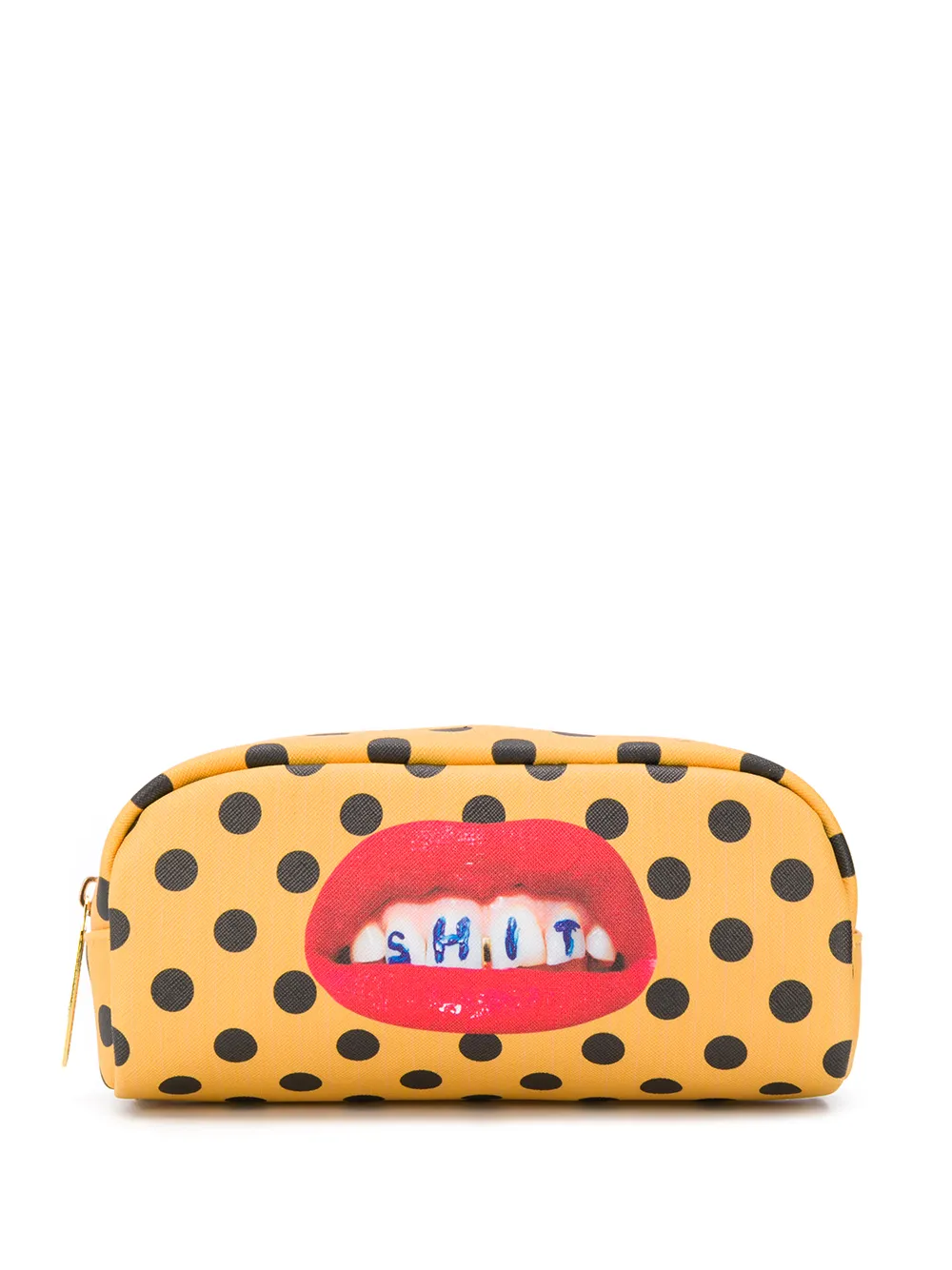 Seletti Trousse make up con stampa - Giallo