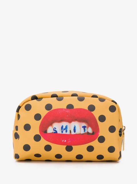 Seletti dotted-print make-up bag