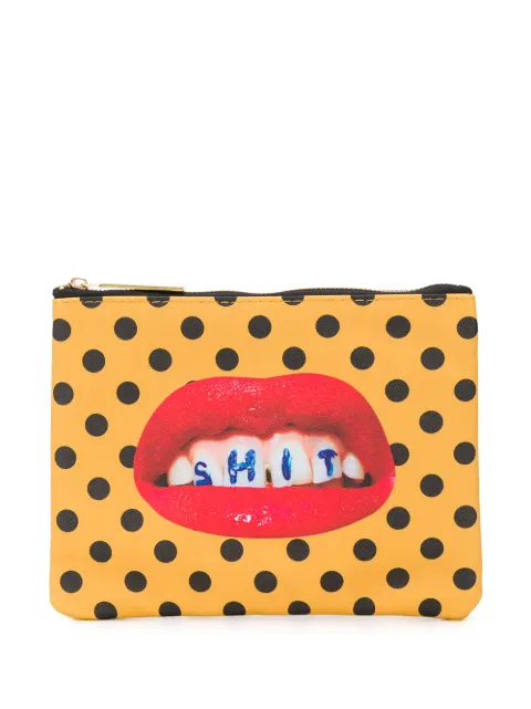 Seletti dotted-print make-up bag
