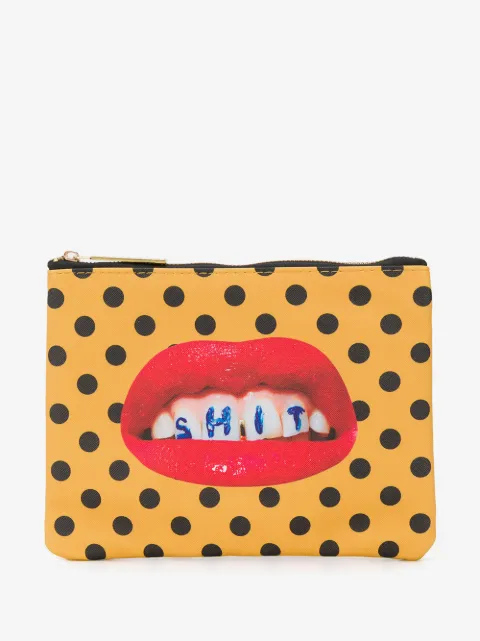 Seletti cosmetiquera con estampado de lunares