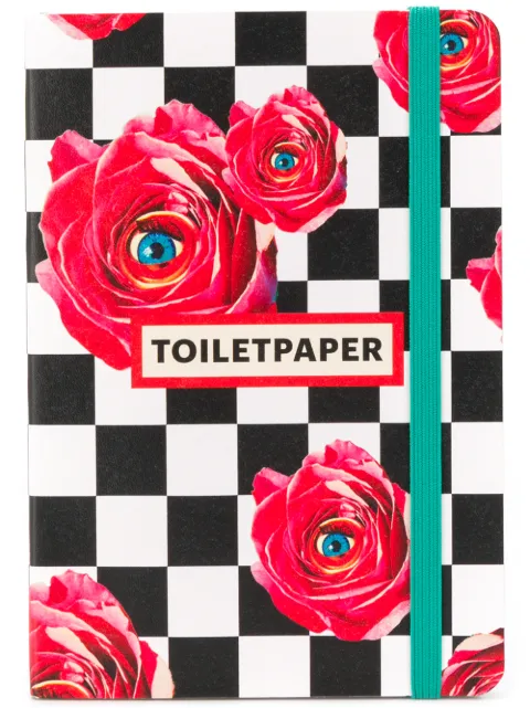 Seletti checkered floral notebook