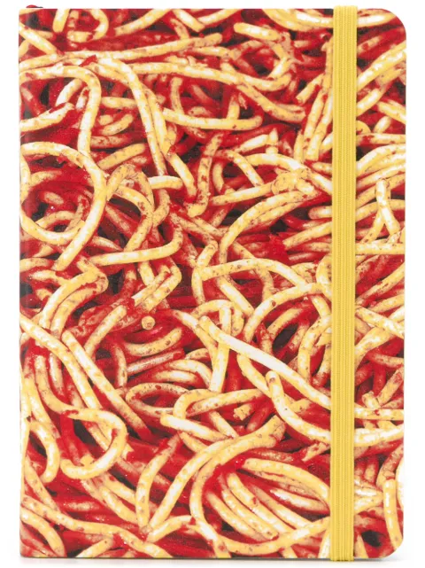 Seletti spaghetti-print notebook