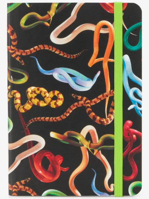 Seletti serpent-print notebook
