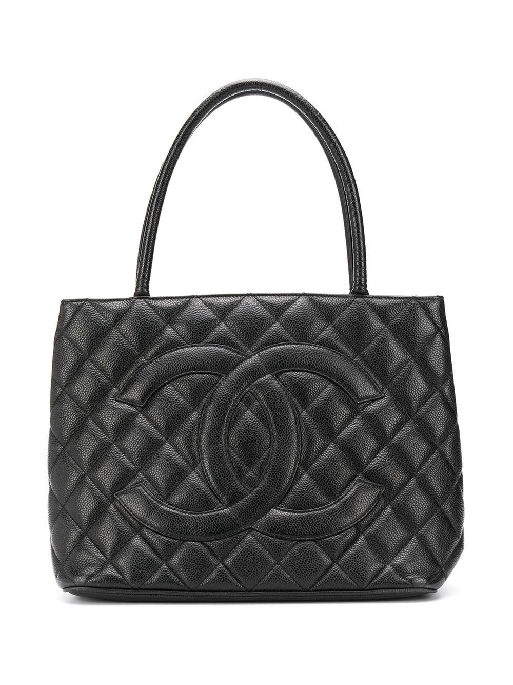 фото Chanel pre-owned стеганая сумка-тоут 2010-го года с логотипом cc