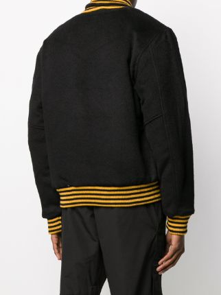 striped cuff varsity jacket展示图