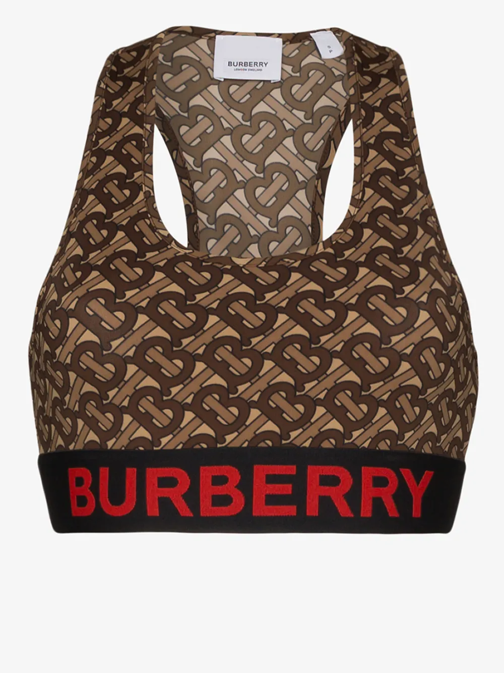 BURBERRY BURBERRY MONOGRAM PRINT SPORTS BRA,802466314721318
