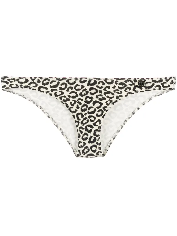 black and white leopard print bikini