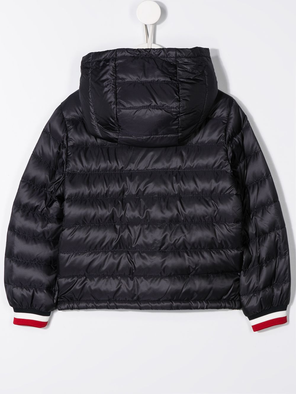 moncler logo hooded down jacket