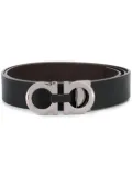 Ferragamo Gancini silver-tone hardware belt - Black