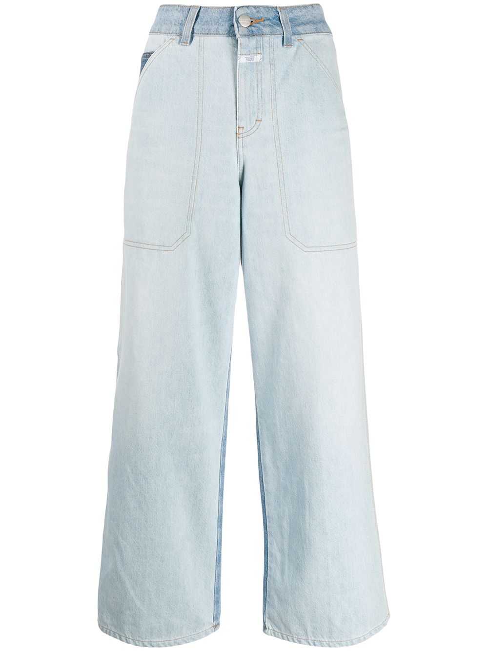 Closed Leyton High-rise Wide-leg Jeans In Blue