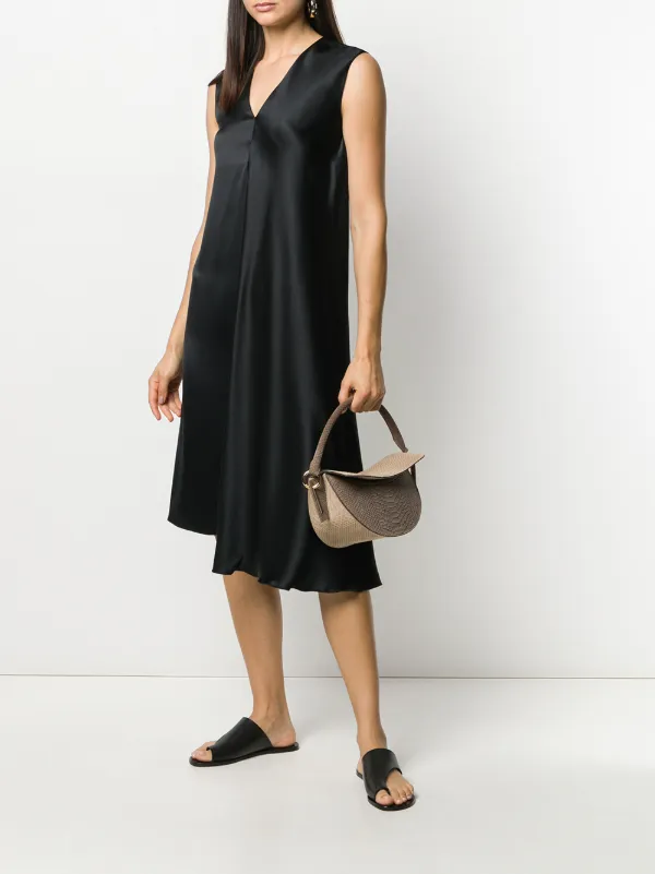 buy leather dress online Faux Leather Belted Dress with Ruched Sleeves Burnt Orange / XL main image 1