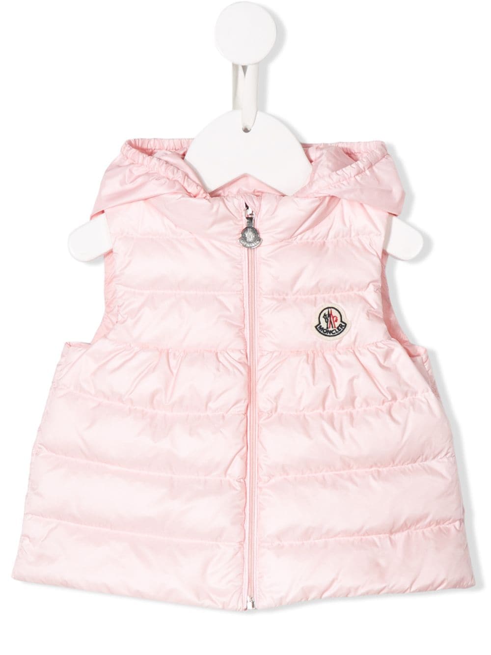 pink moncler body warmer