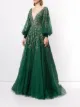 Saiid Kobeisy long-sleeve flared dress