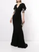 Imagem 2 de Saiid Kobeisy Vestido de festa com paetês nas mangas