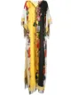 Image 1 of Oscar de la Renta floral print long dress