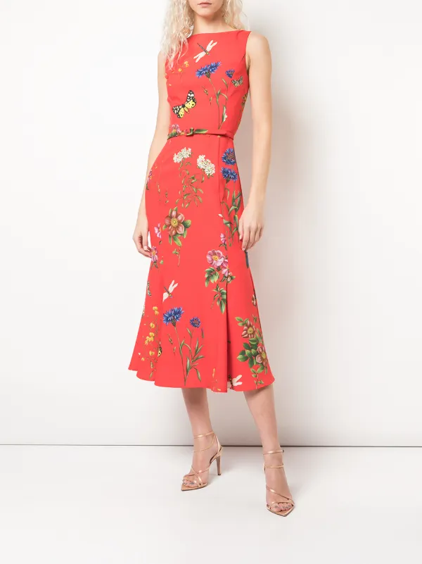 Oscar de la renta flower dress Clearance