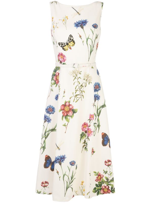 oscar de la renta floral dress