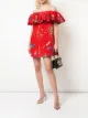 Image 2 of Oscar de la Renta floral print off-the-shoulder dress
