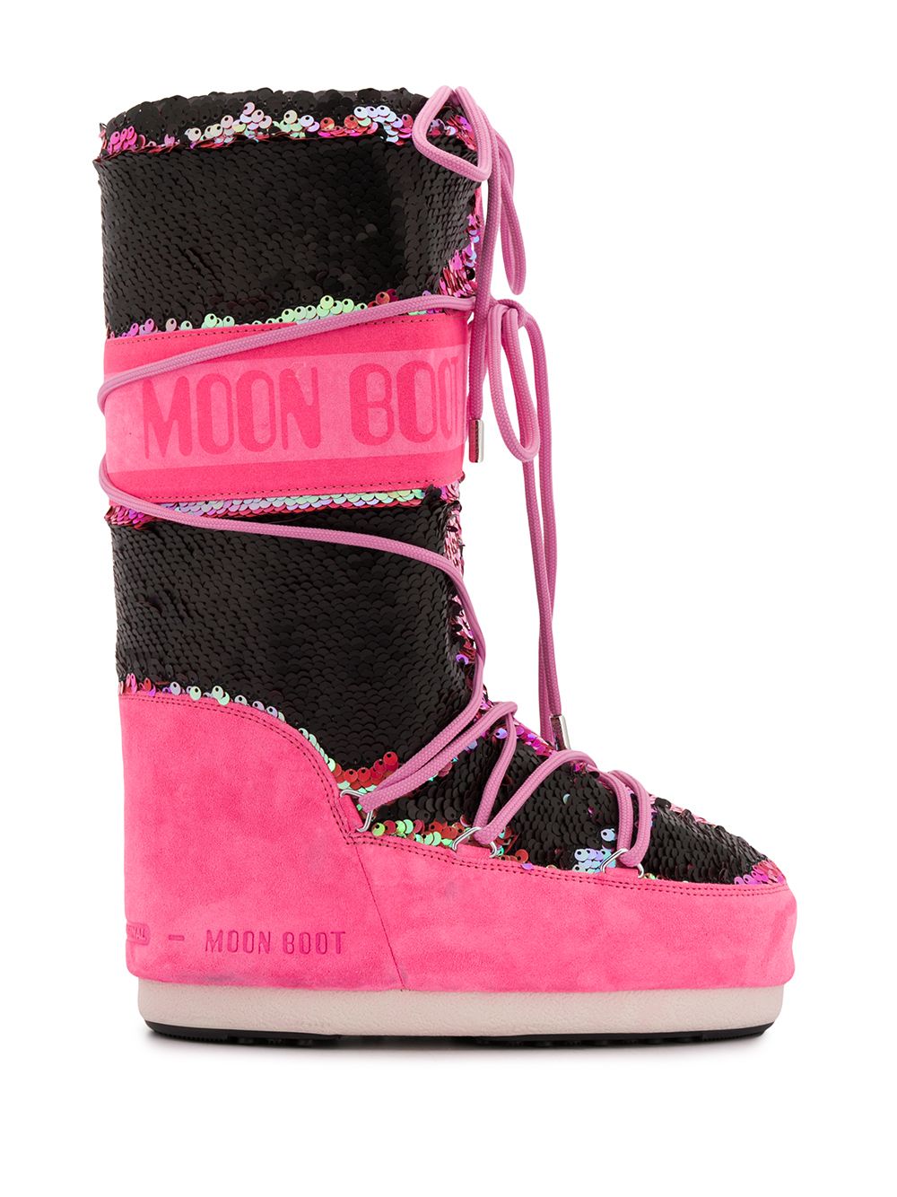 фото Moon Boot logo printed sequin boots