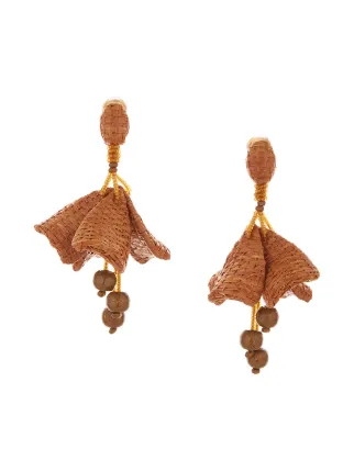 oscar de la renta small impatiens earrings