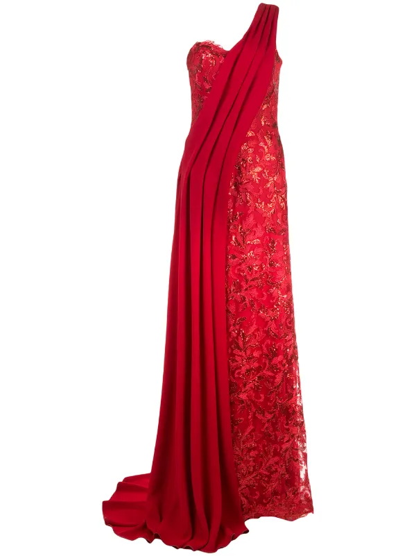 tadashi shoji red gown