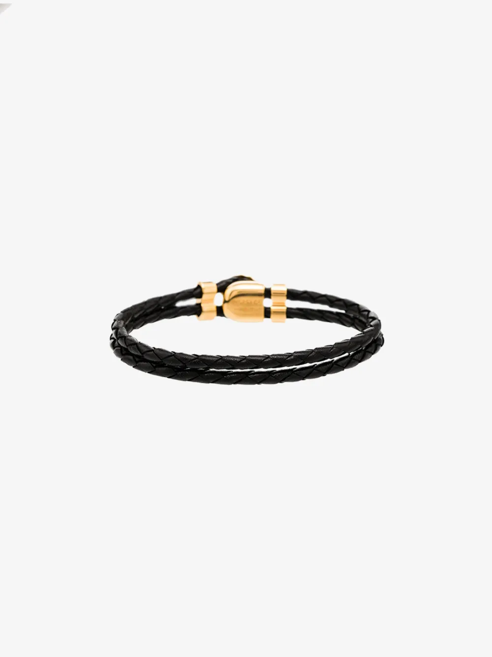 Shop Versace Black Medusa Leather Bracelet