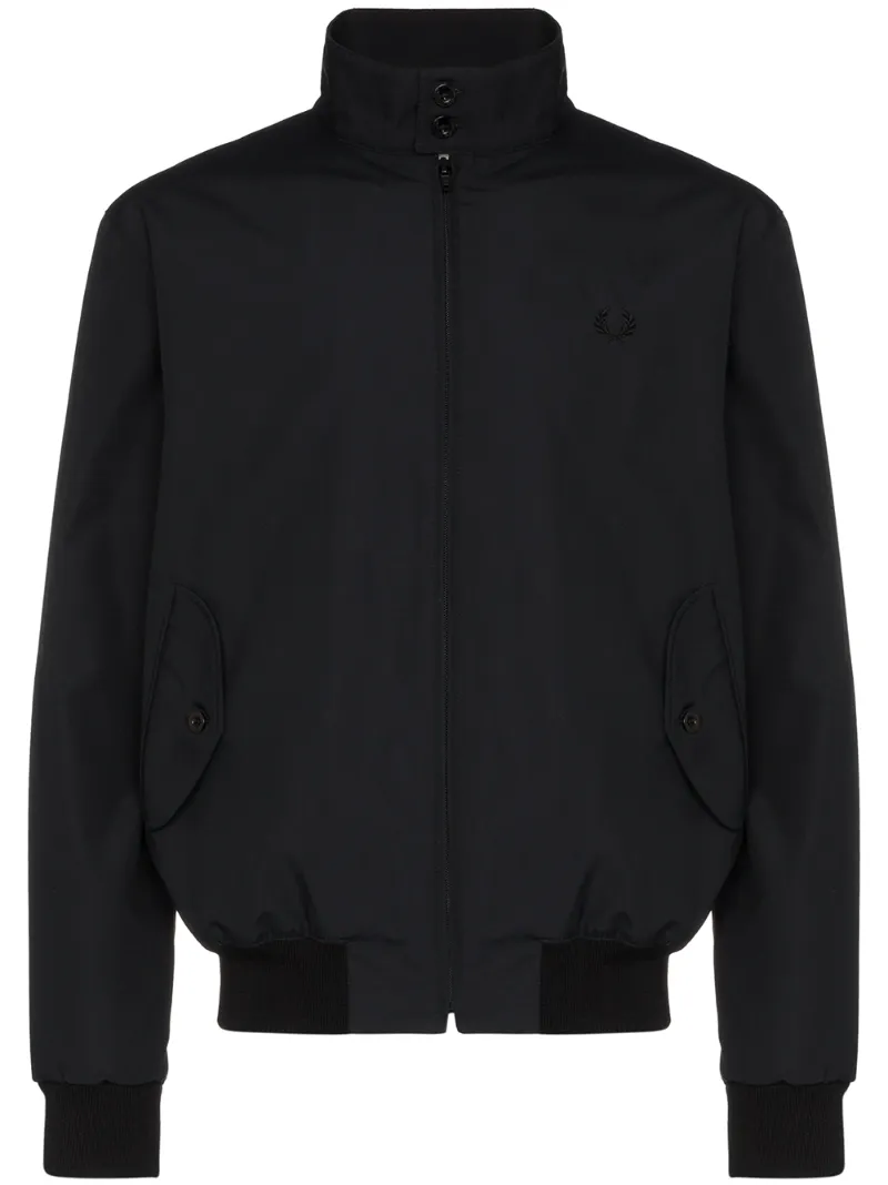 Fred Perry 'harrington' Bomberjacke In Black
