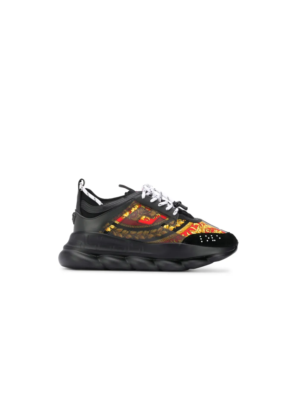 VERSACE CHAIN REACTION BAROQUE PRINT SNEAKERS,14723991