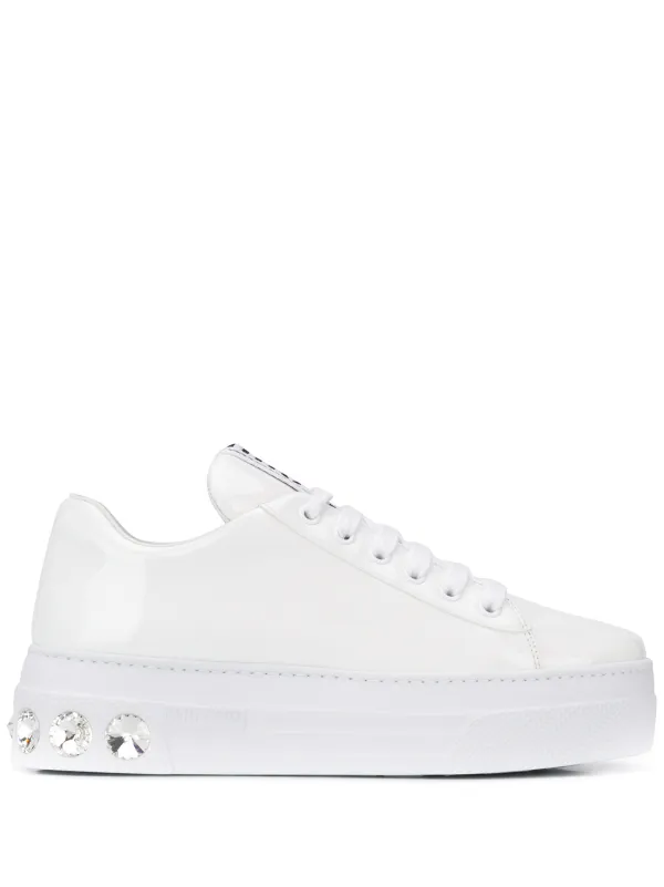 rhinestone platform sneakers