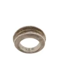Parts of Four Foldform Crescent ring - Silver