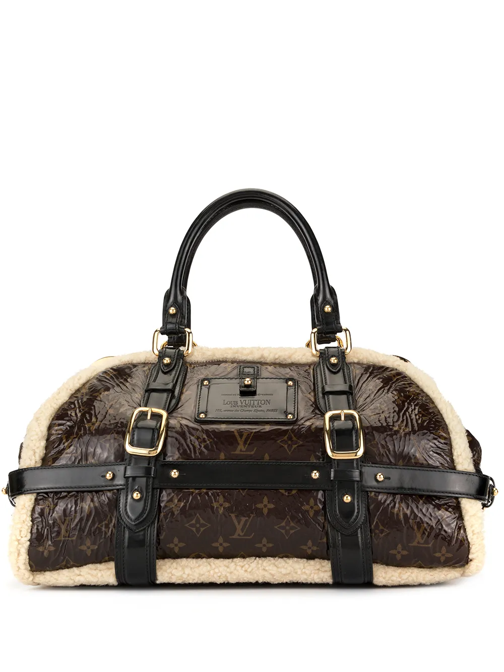 Preowned Louis Vuitton Thunder Logo Holdall In 棕色 ModeSens