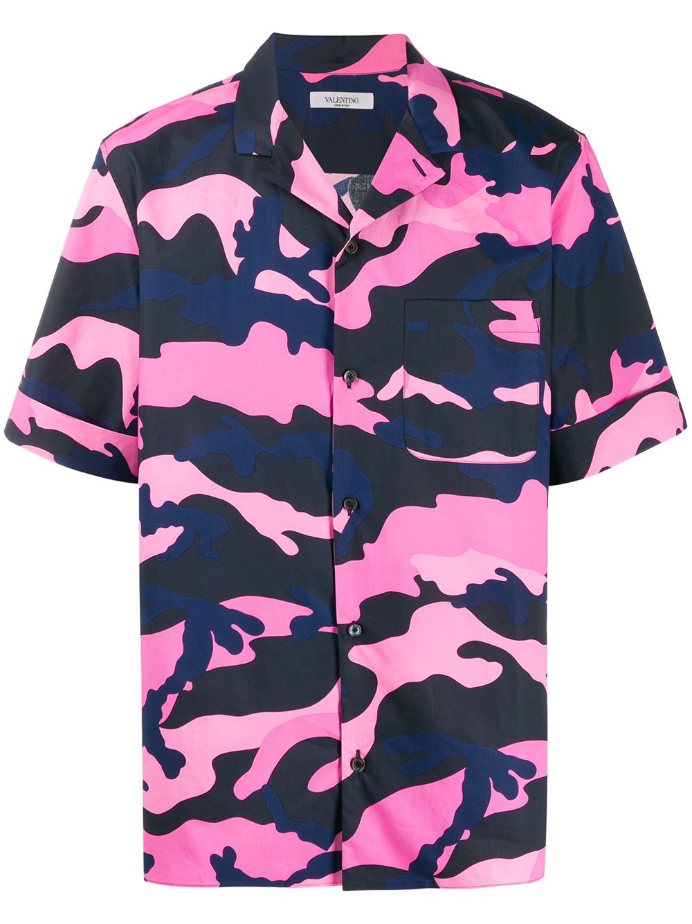 Valentino Garavani Camouflage Print Shortsleeved Shirt - Farfetch