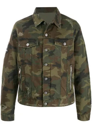 green camo denim jacket