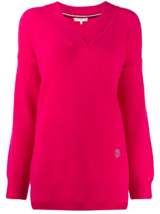 pink tommy hilfiger jumper