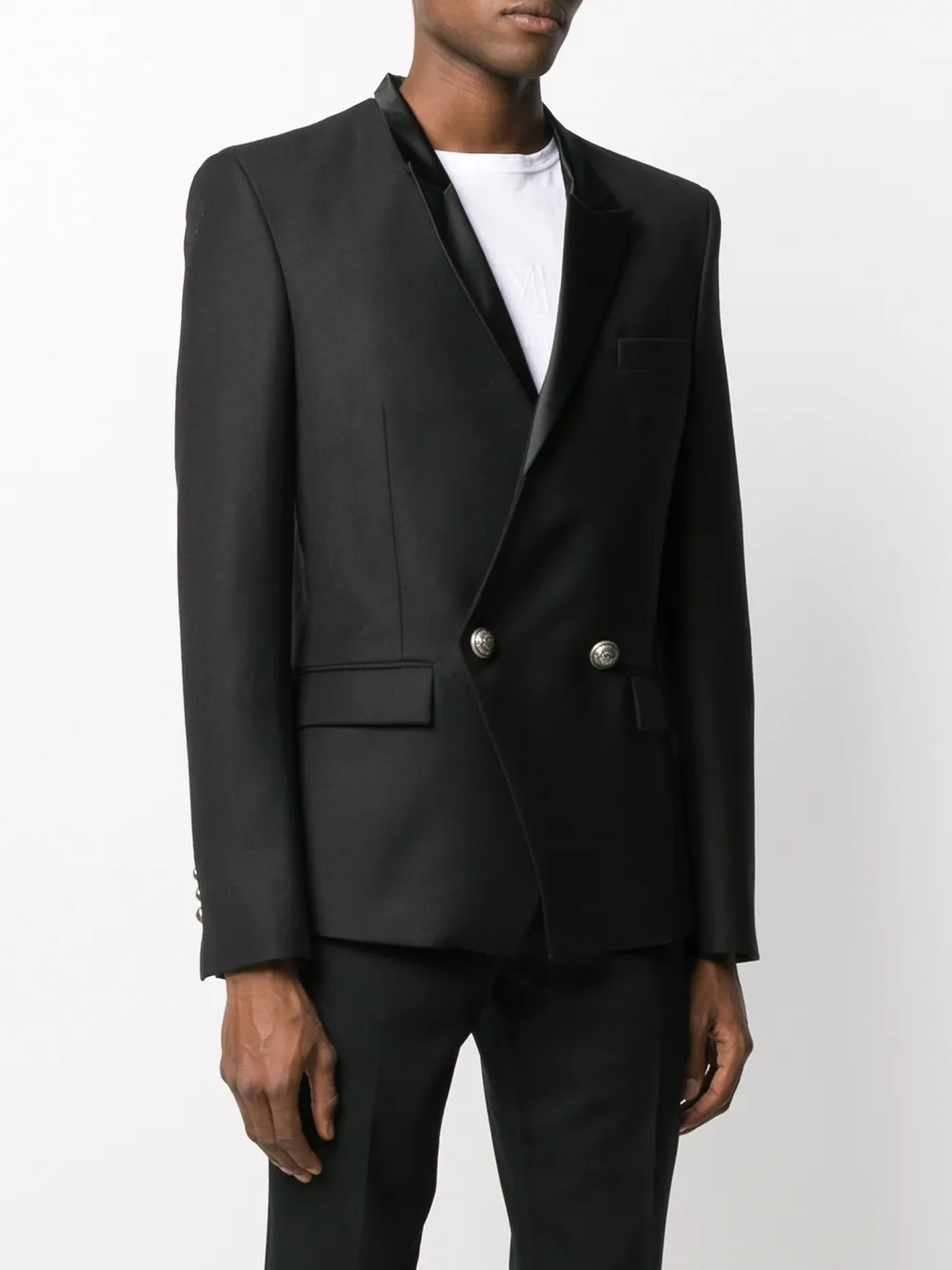 Balmain Blazer met dubbele rij knopen Zwart