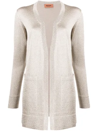 metallic knit cardigan 