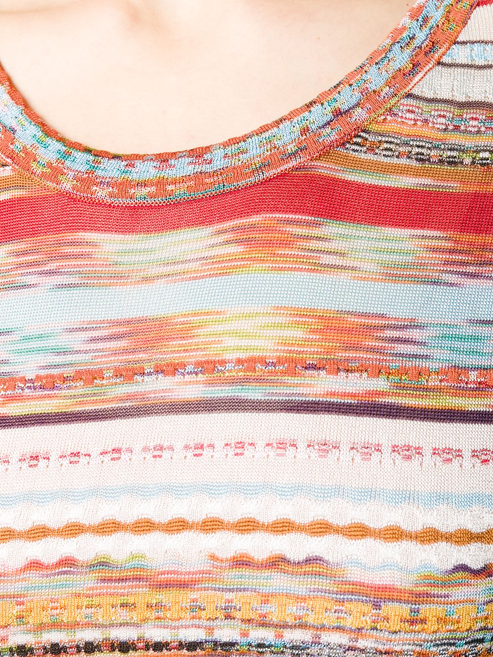 фото Missoni футболка в технике кроше с полосками