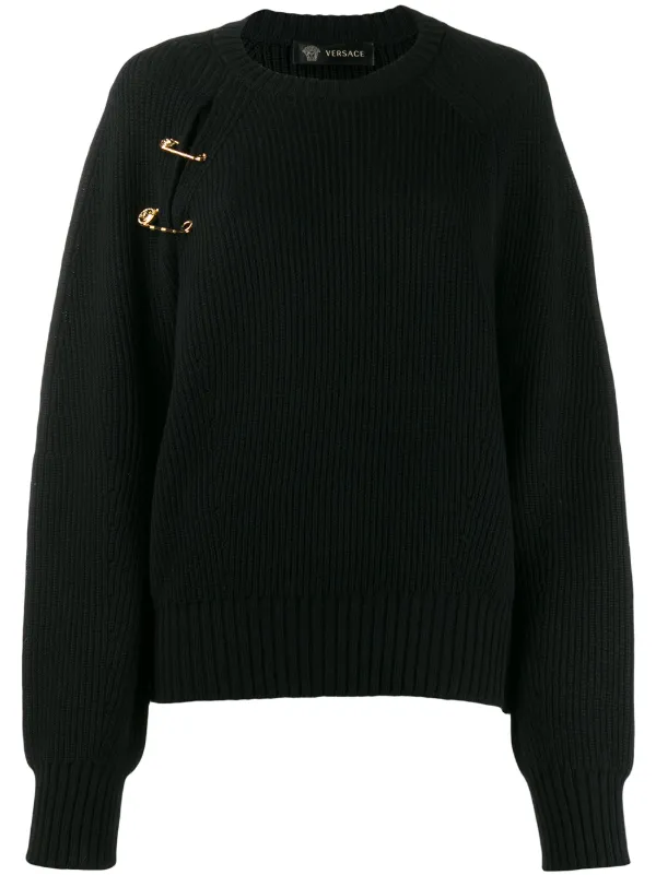 versace safety pin sweater