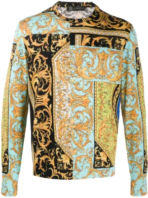 Versace felpa con stampa barocca di colore nero farfetch Versace felpa con stampa barocca di colore nero farfetch