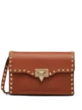 Valentino Garavani small Rockstud crossbody bag - Brown