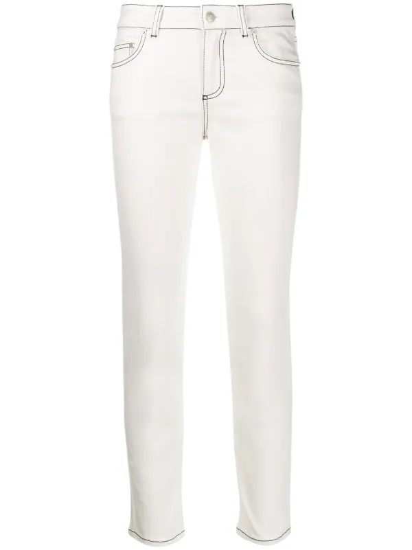 low rise crop jeans