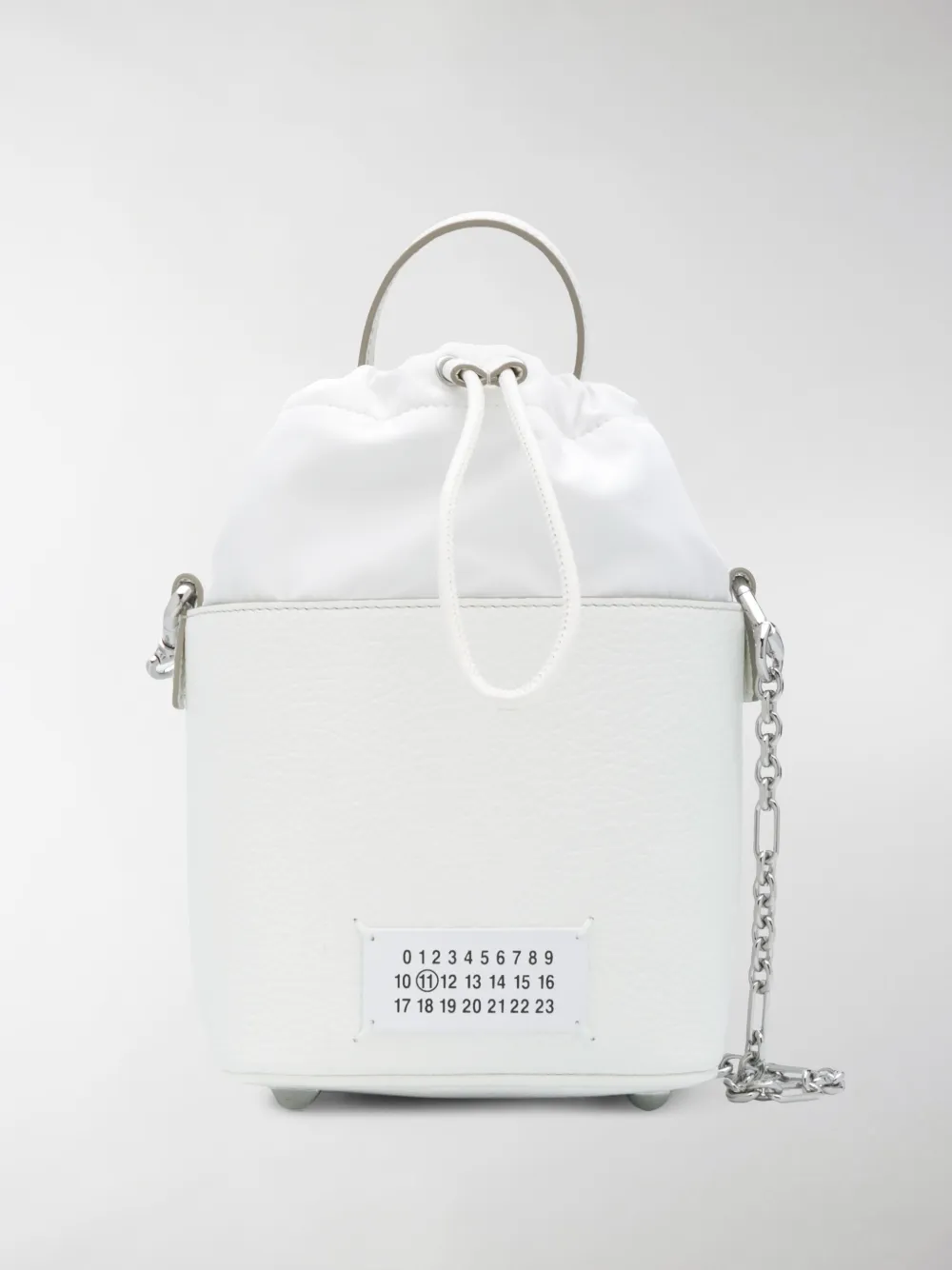 MAISON MARGIELA LOGO PATCH BUCKET BAG,14725671