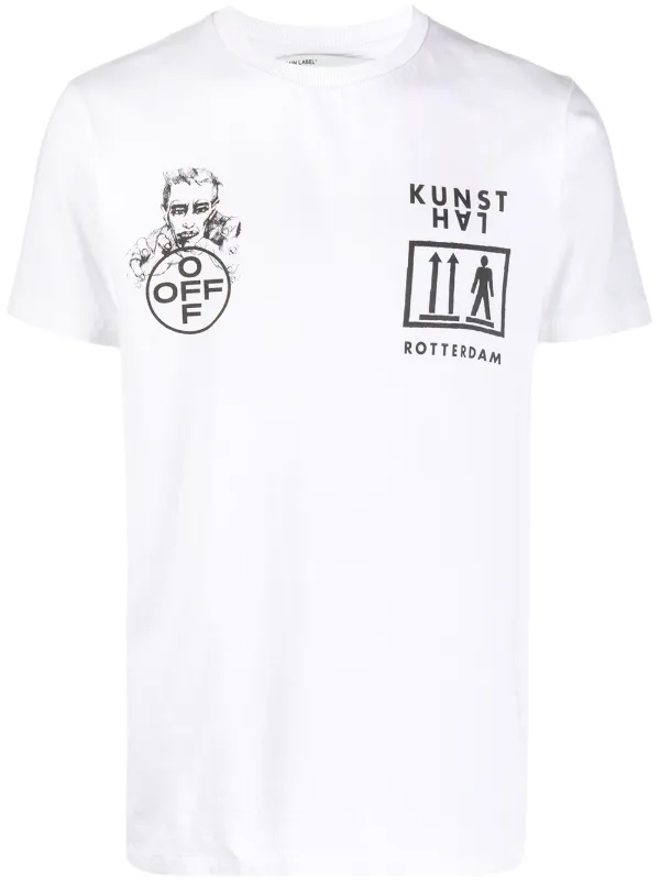 Off White X Kunsthal Museum Graphic Print T Shirt Farfetch