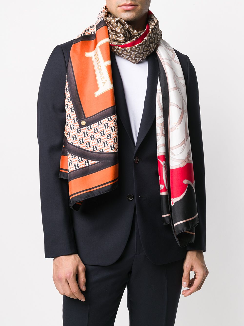 фото Burberry mixed print scarf