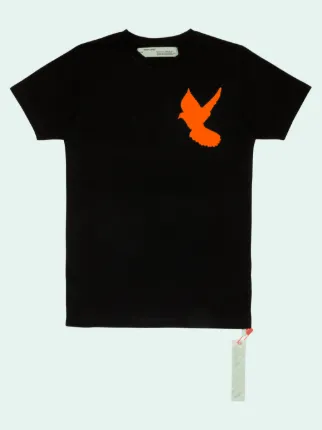 Off white black and orange t shirt hotsell